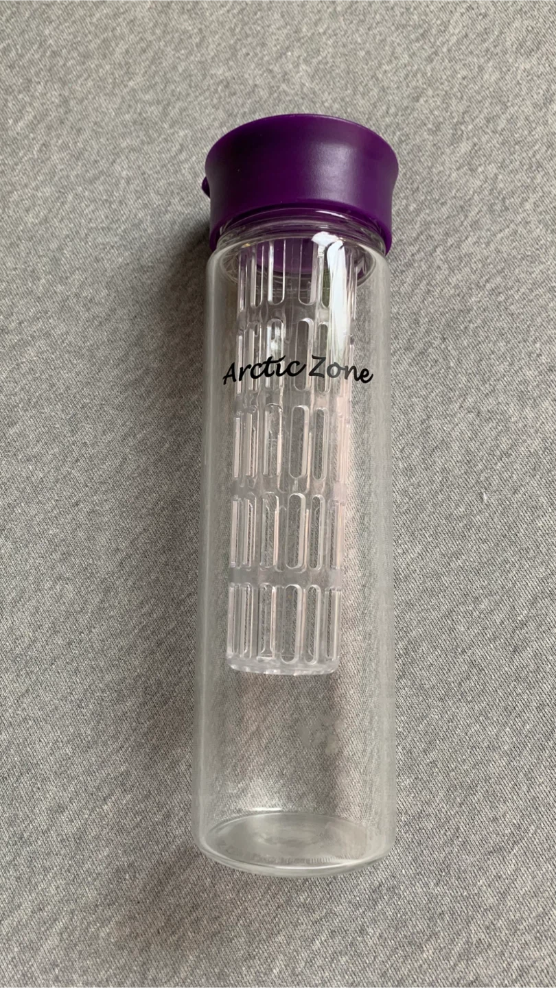 Arctic Zone Glass Water Bottle with Infuser / Ice Holder - photo 2