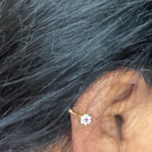 Gold Flower Stud Earrings