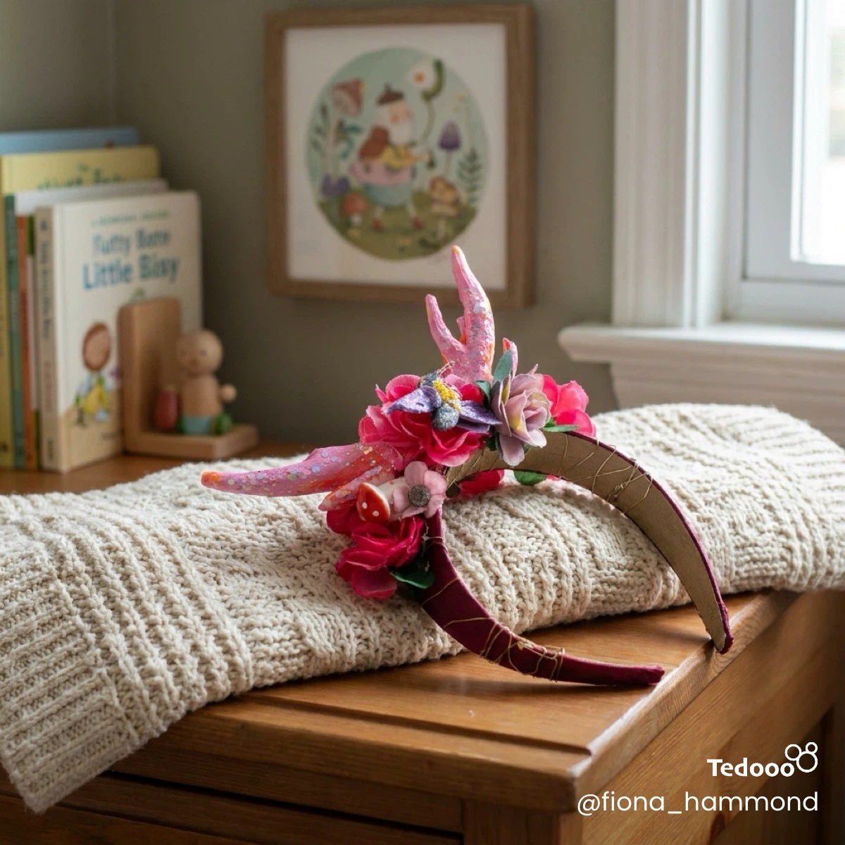 Fairy Horns Flower Crown Headband