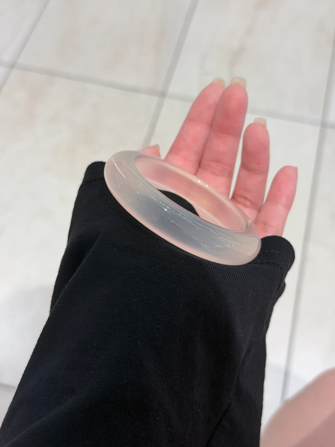 Translucent NARURAL Jade Bangle Bracelet - photo 4