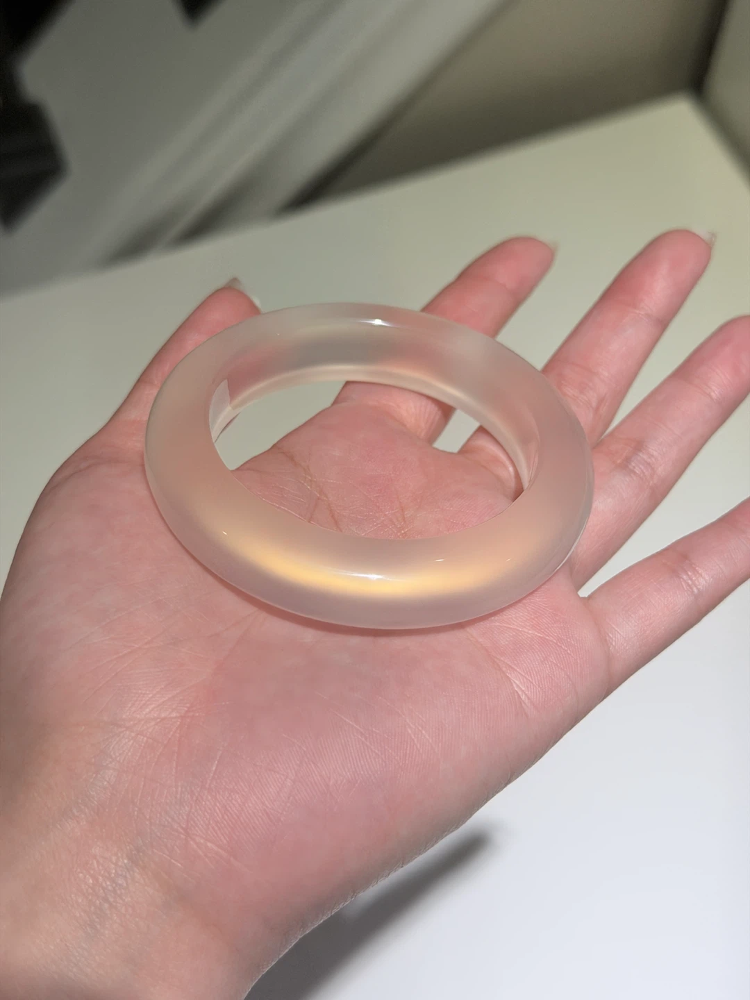 Translucent NARURAL Jade Bangle Bracelet - photo 5