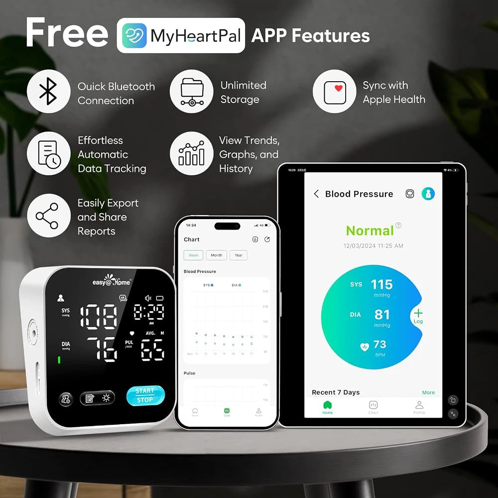 Easy@Home Blood Pressure Monitor with Bluetooth - photo 2