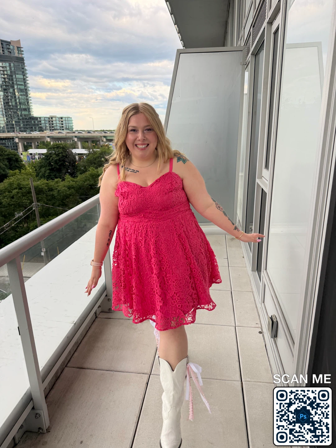 TORRID Hot Pink Lace Fit and Flare Dress - photo 4