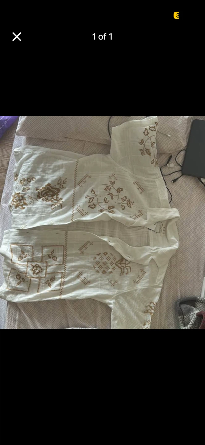 White embroidered top