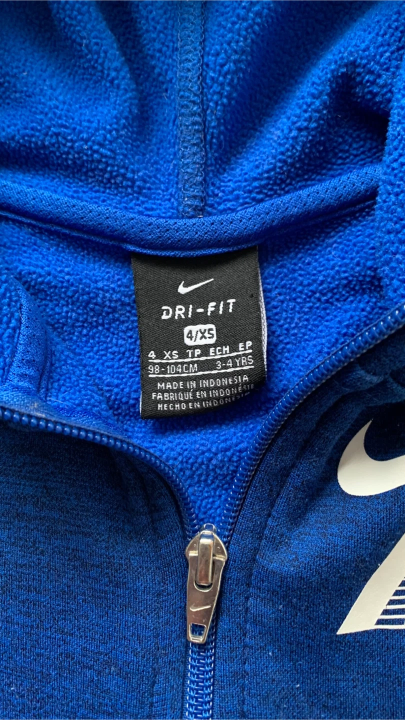 Nike Dri-FIT Hoodie Blue - For Kids Aged 3-4 Years Old - photo 3