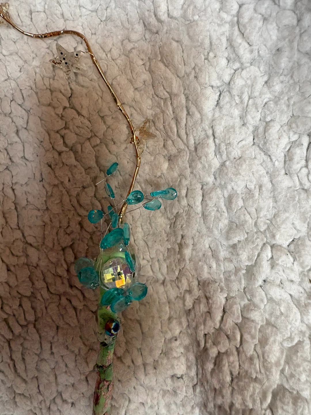 Handmade Beaded Fairy Wand with Lights - photo 3
