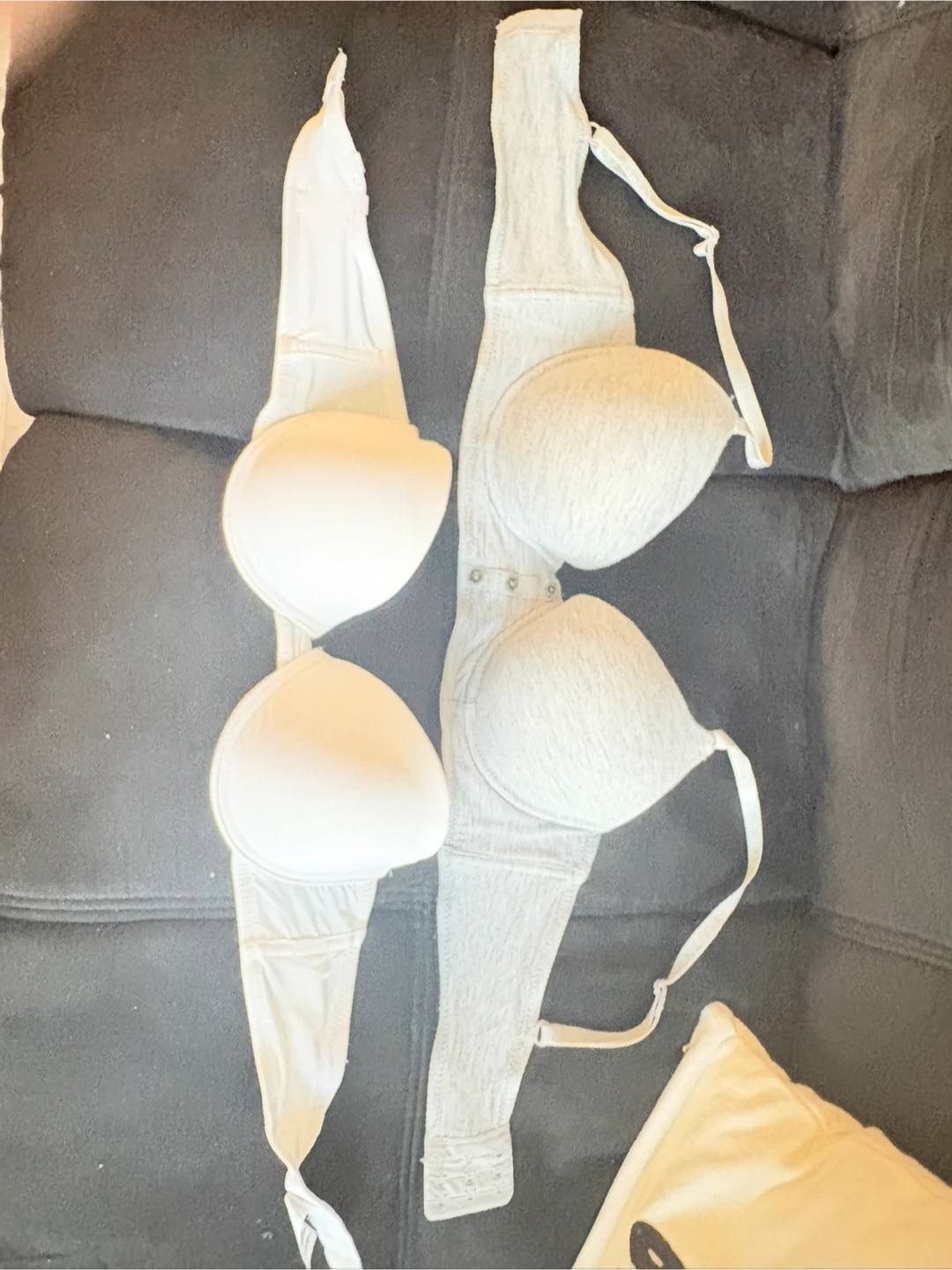 Nautica Intimates Grey & White Bras - Size 34C