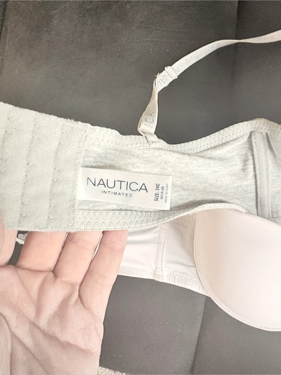Nautica Intimates Grey & White Bras - Size 34C - photo 3
