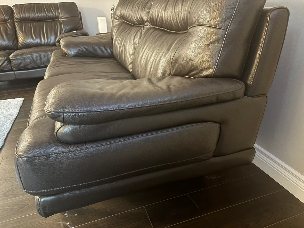 Mobler brown leather couches - photo 2