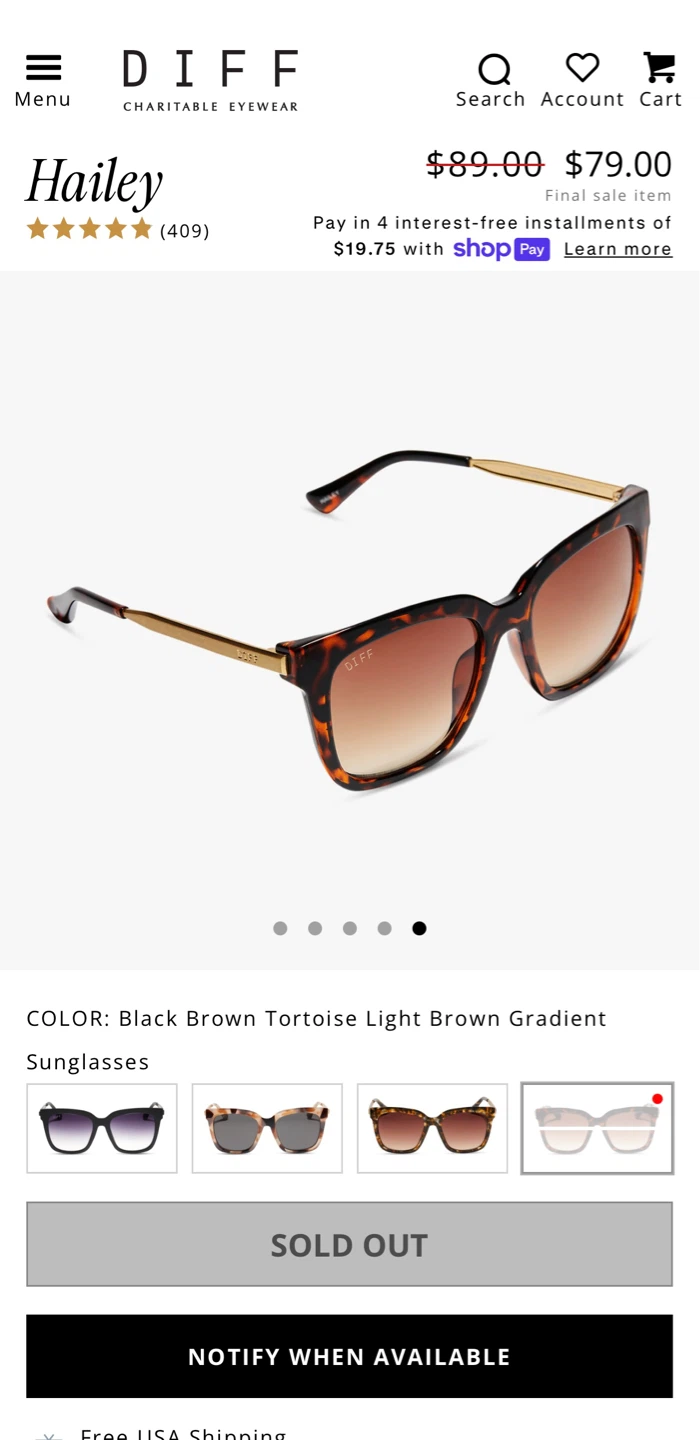 DIFF Hailey Tortoise Sunglasses - photo 2