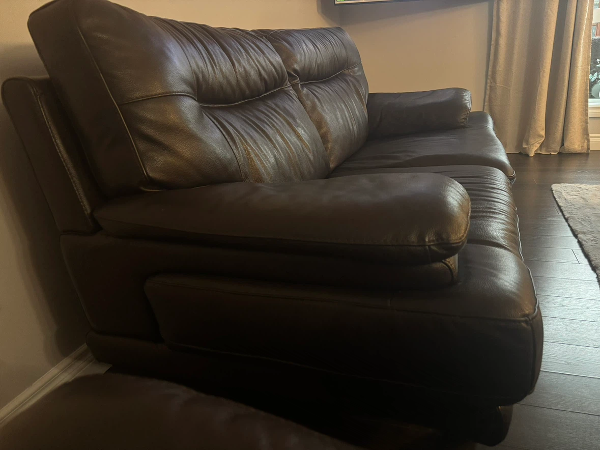 Mobler brown leather couches - photo 4