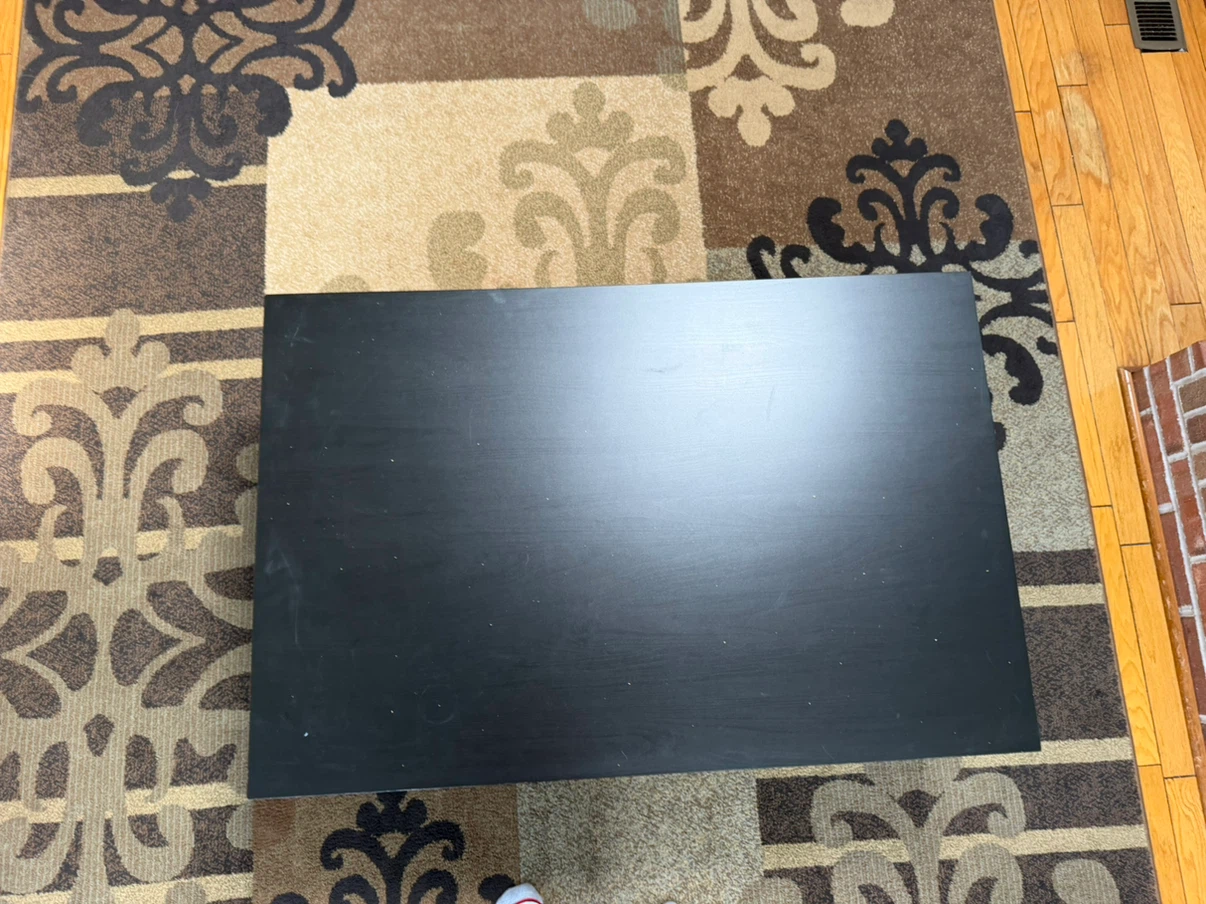 Black Coffee Table with Shelf - photo 2