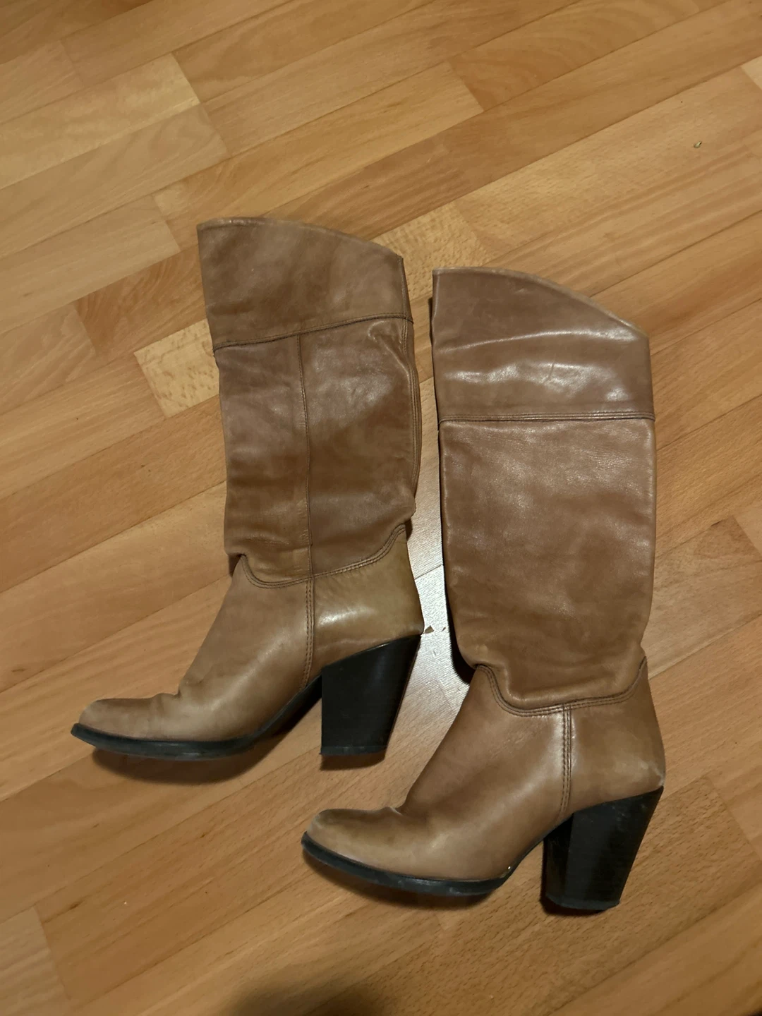 Brown Pleather Thigh-High Boots - photo 2