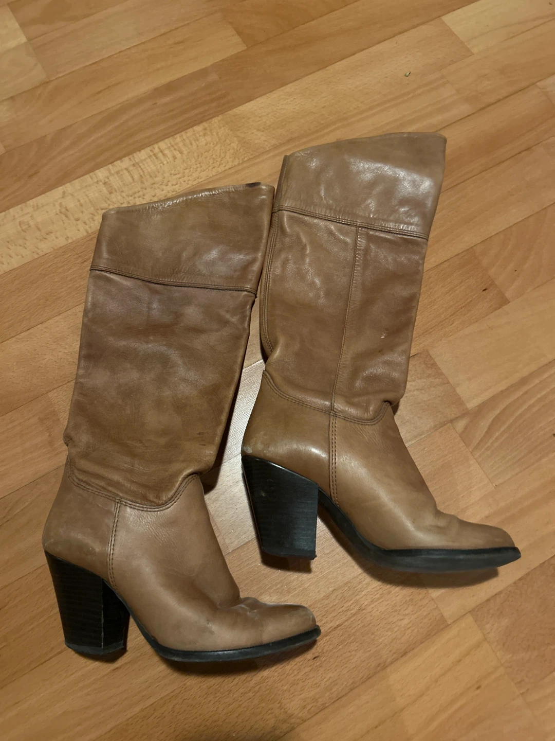 Brown Pleather Thigh-High Boots - photo 3