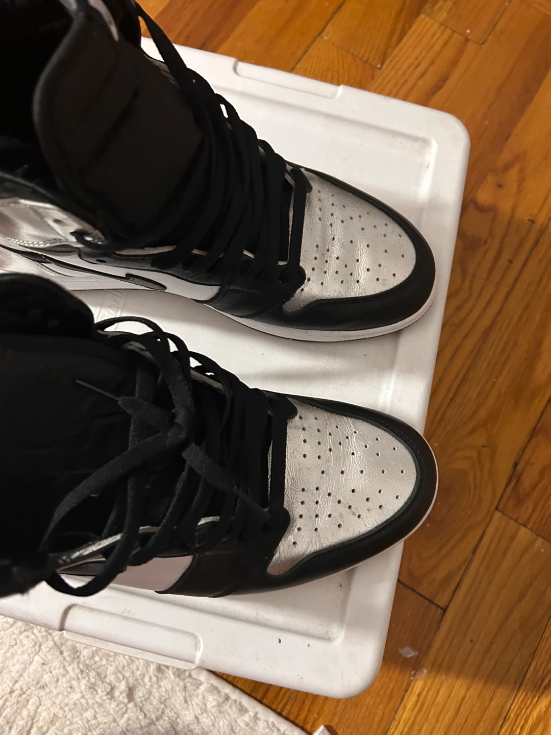 Air Jordan 1 High Silver Black White - photo 2