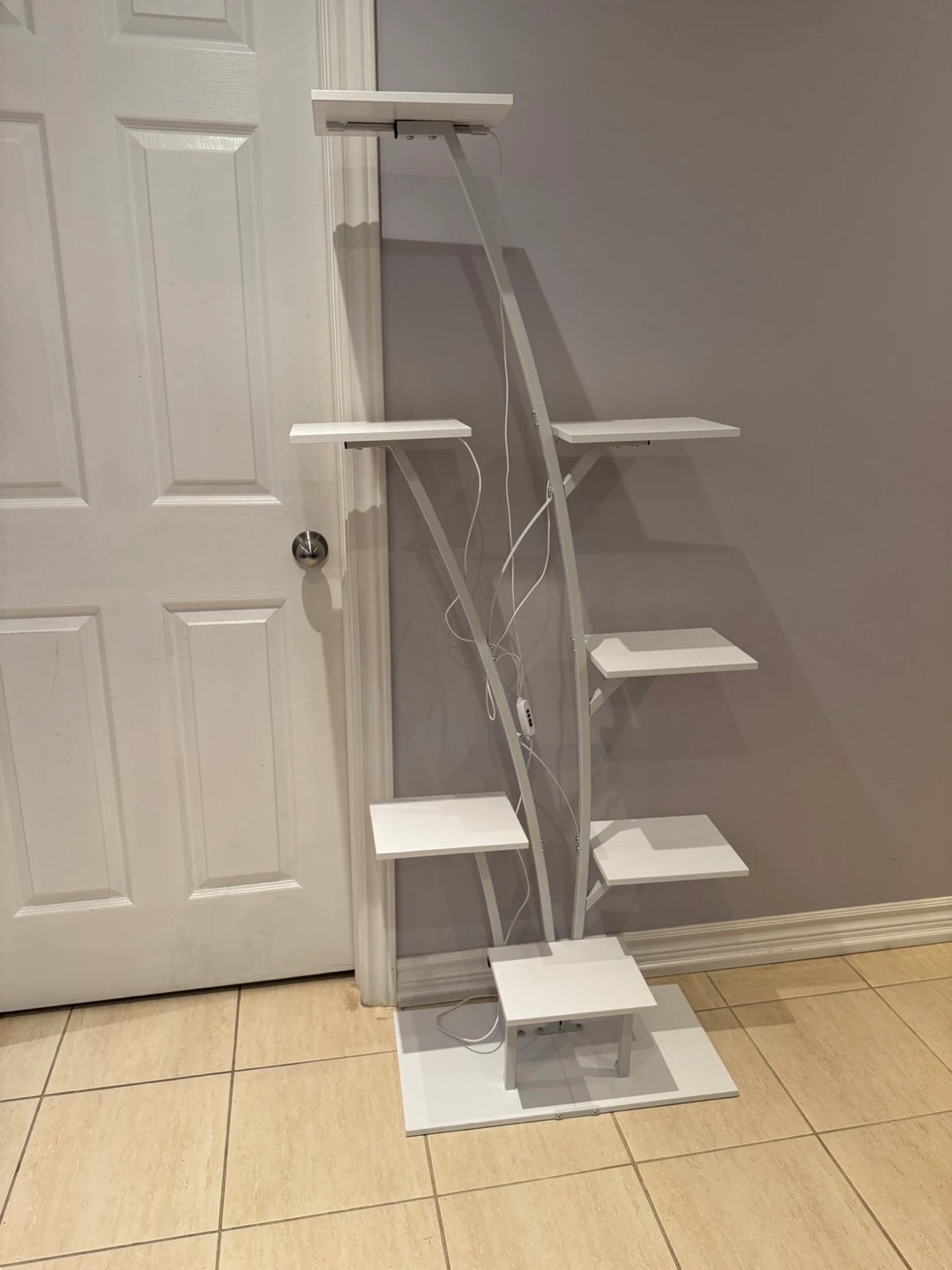 White Plant Stand with Grow Lights - photo 2