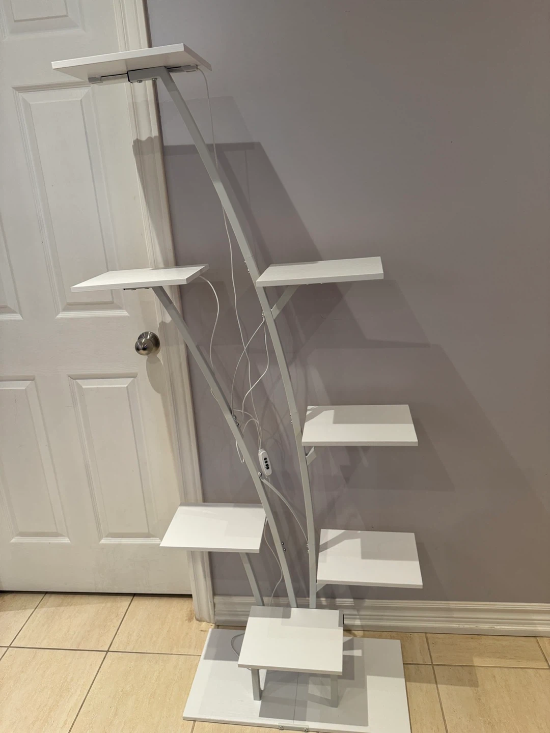 White Plant Stand with Grow Lights - photo 3