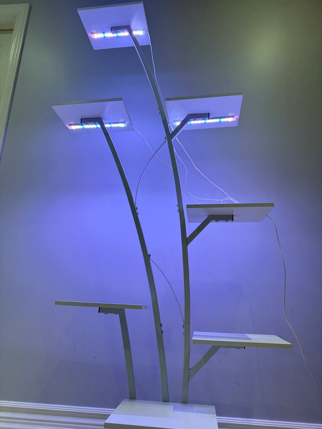 White Plant Stand with Grow Lights - photo 4