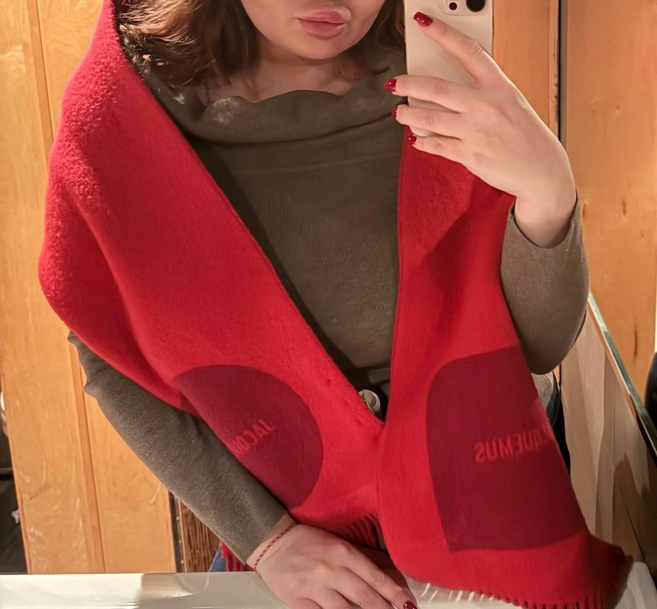 Jacquemus Le Rond Carré Scarf - Red