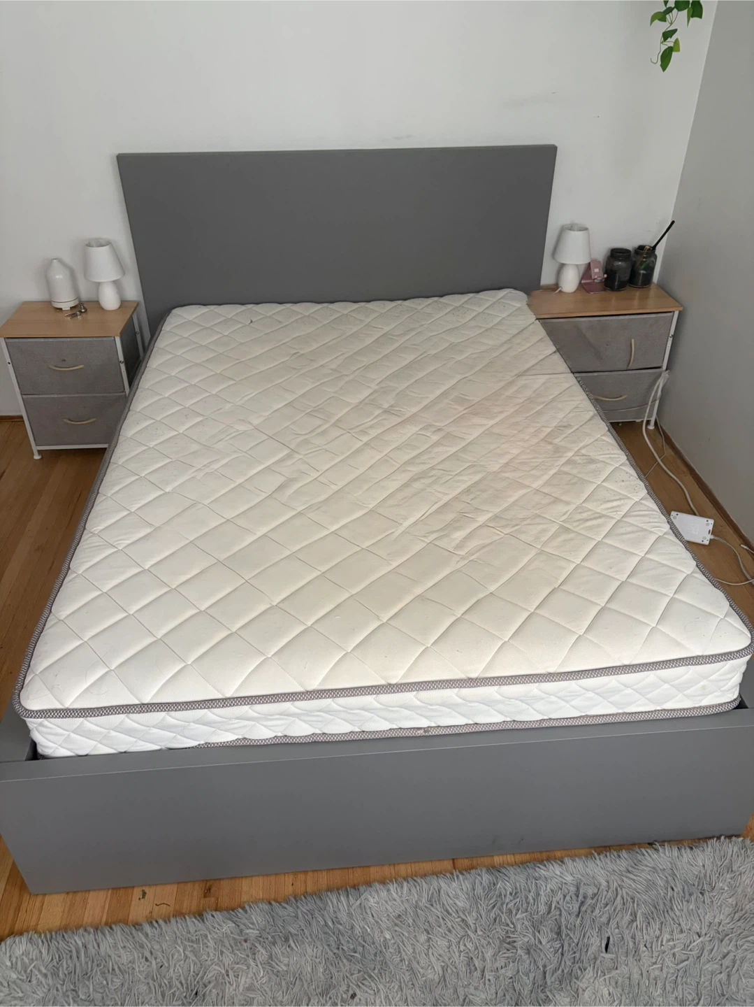 IKEA MALM Double Bed + Mattress + 2 Storage Drawers - photo 3