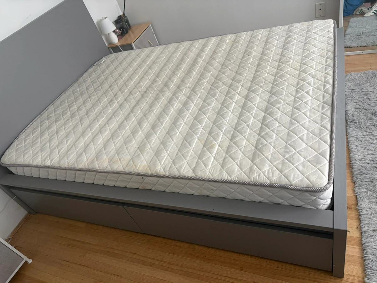 IKEA MALM Double Bed + Mattress + 2 Storage Drawers - photo 4