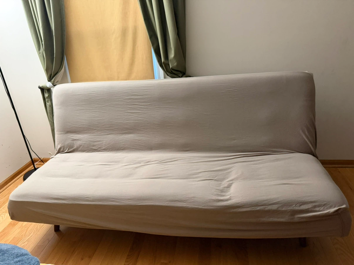 Beige Futon Sofa - photo 2