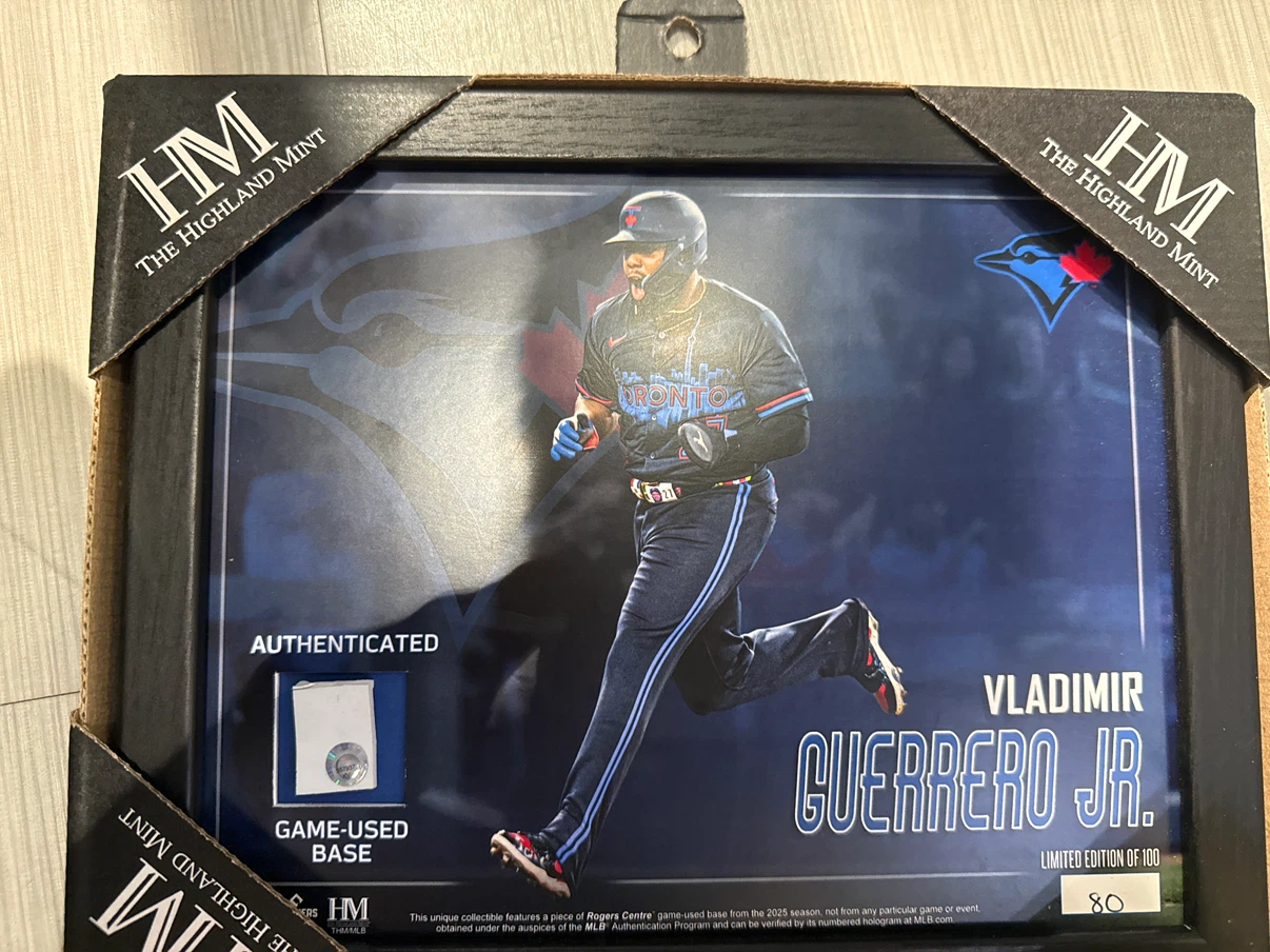 Vladimir Guerrero Jr. Framed Game-Used Base