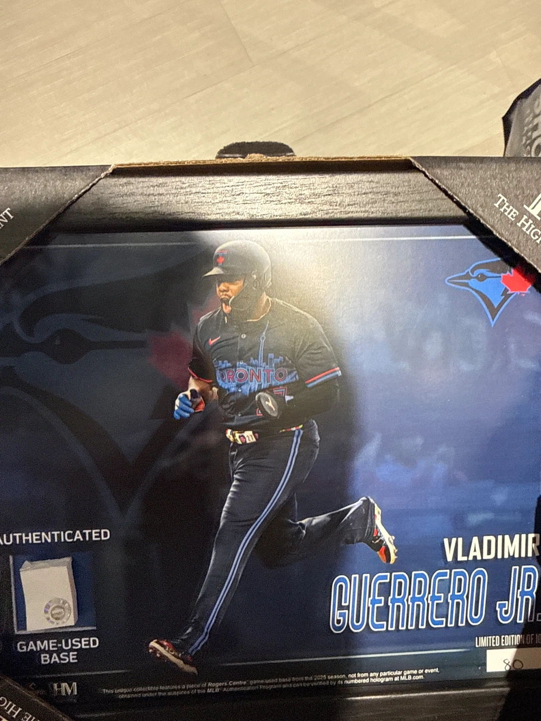 Vladimir Guerrero Jr. Framed Game-Used Base - photo 3