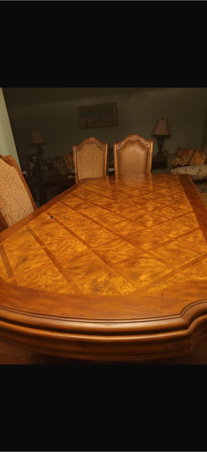 Wooden China Cabinet and Dining Table Set - photo 2