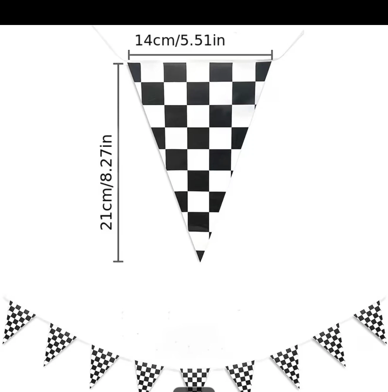 Checkered Flag Bunting Banner
