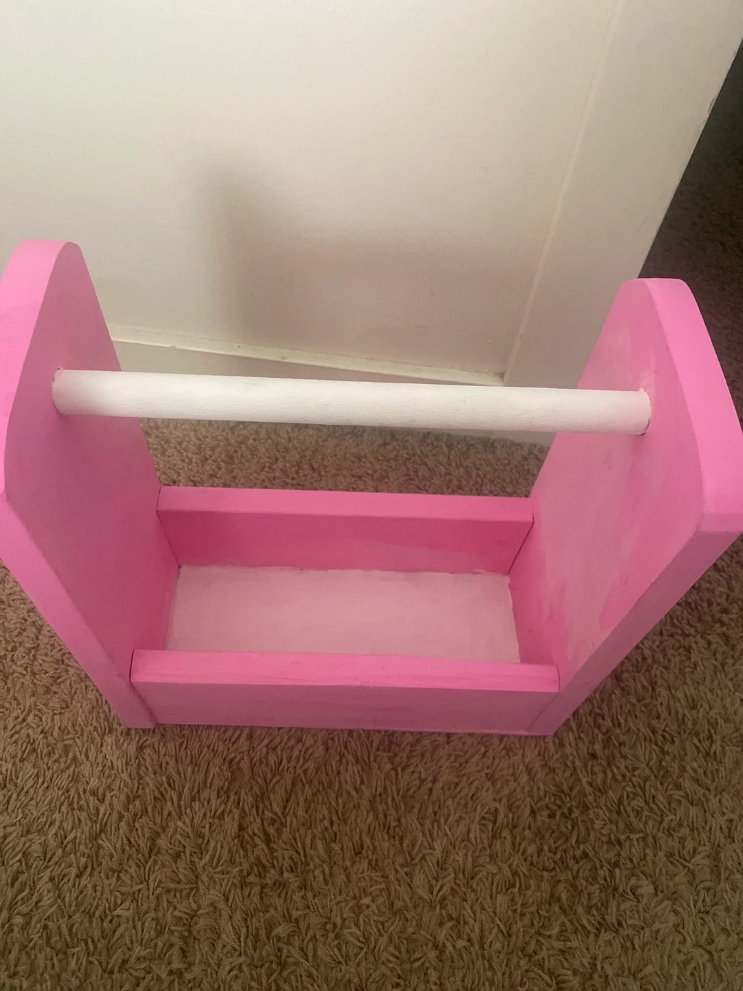 Pink Wooden Caddy with Handle - photo 2