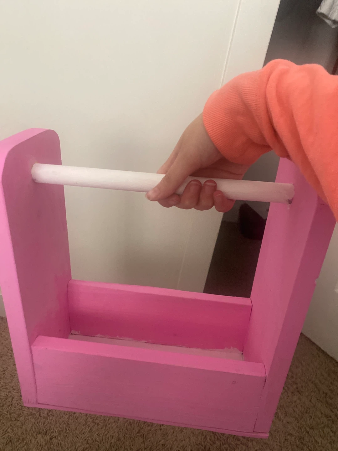 Pink Wooden Caddy with Handle - photo 4