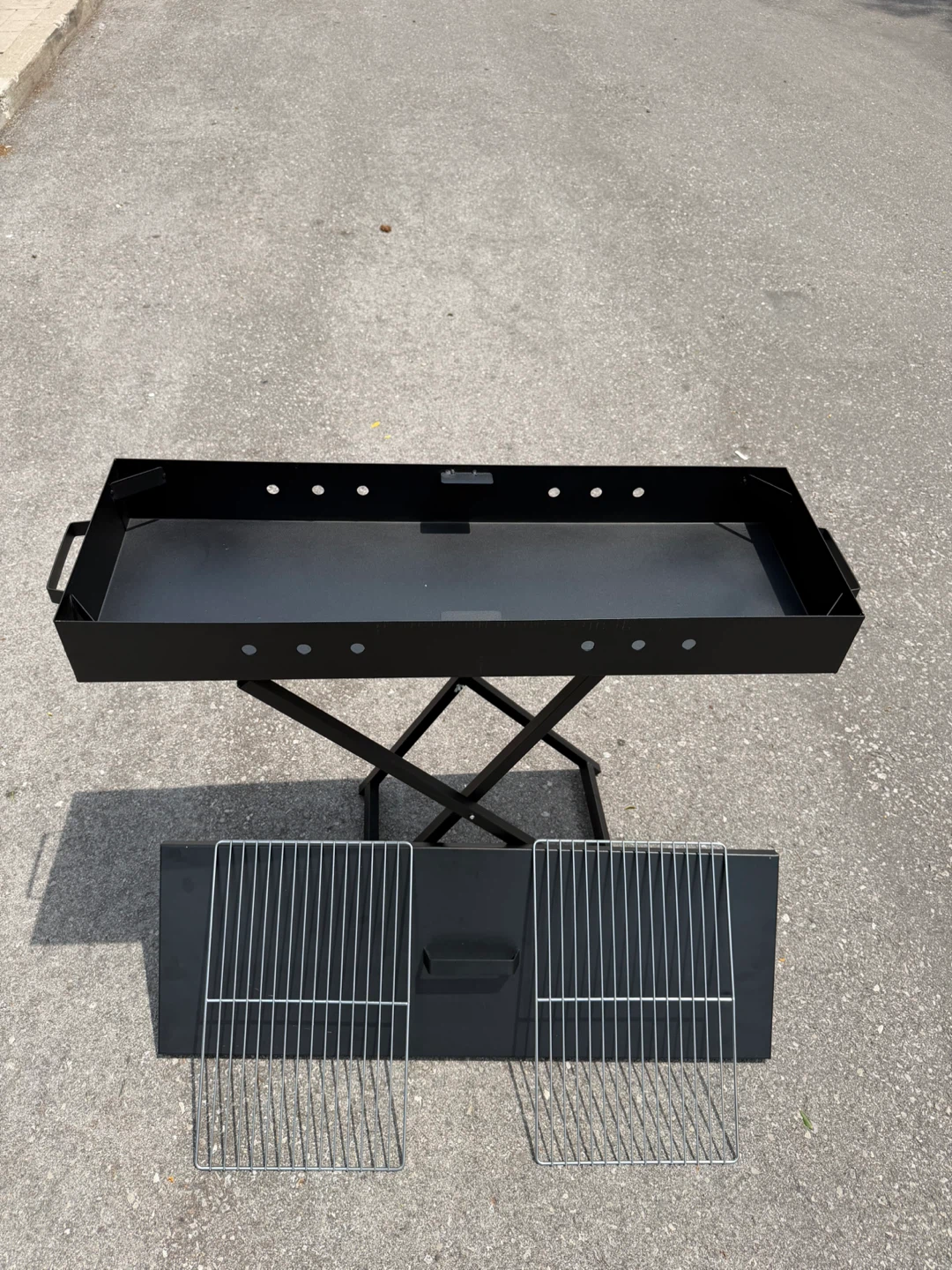 Black Metal Folding BBQ Grill - photo 3