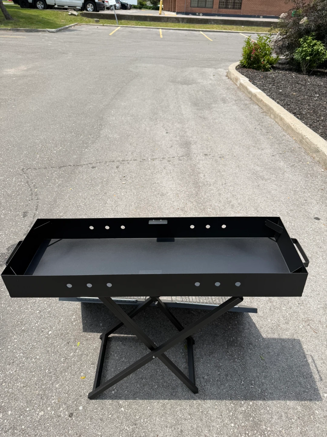 Black Metal Folding BBQ Grill - photo 5