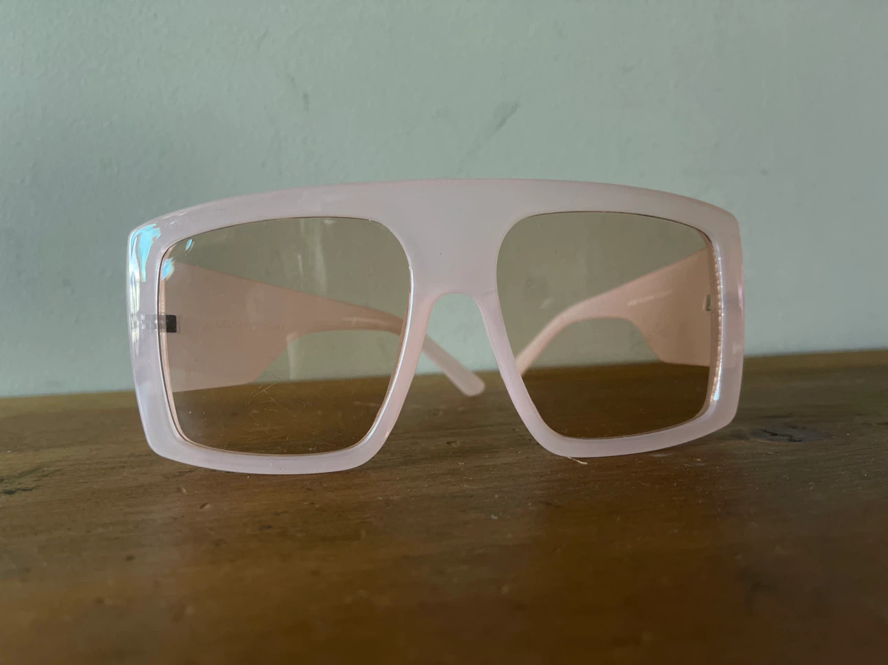 Pink Oversized Shield Sunglasses