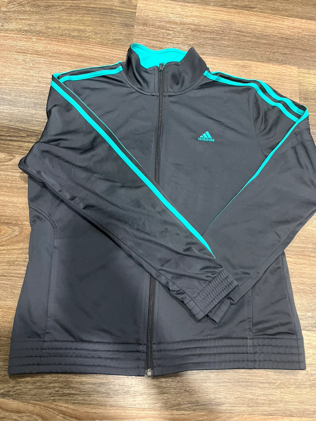 Adidas Track Jacket Teal & Gray - photo 3