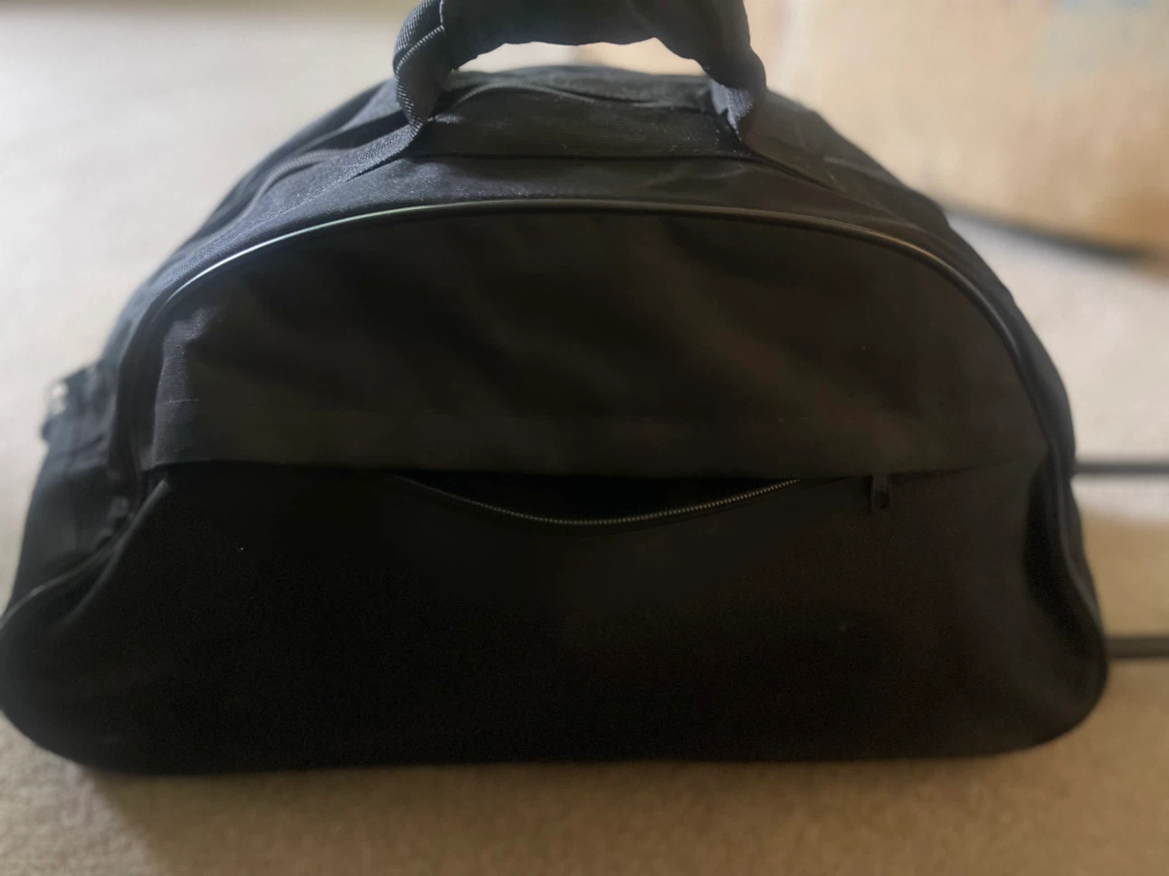 Black Rolling Duffel Bag with Telescopic Handle - photo 2