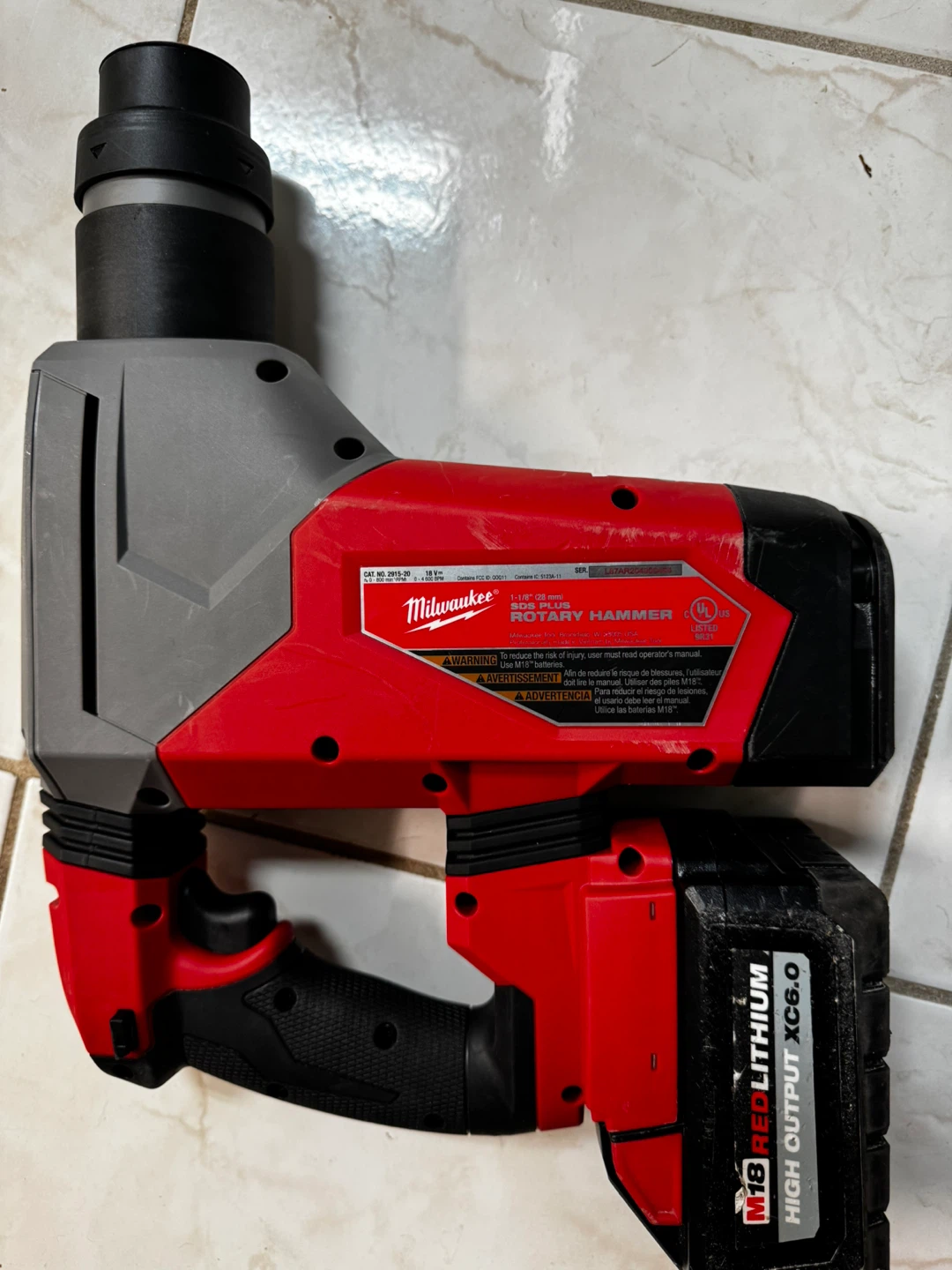 Milwaukee M18 FUEL, 2915-20, 1-1/8 inch SDS Plus Rotary Hammer - photo 2