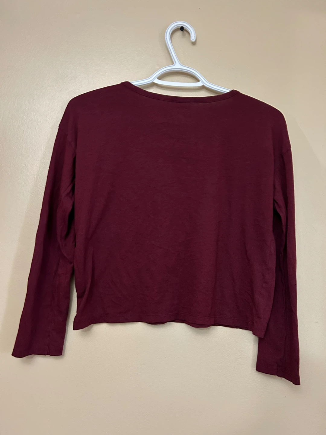 The Children's Place Long Sleeve Burgandy Top with Faux-Pearls - photo 2