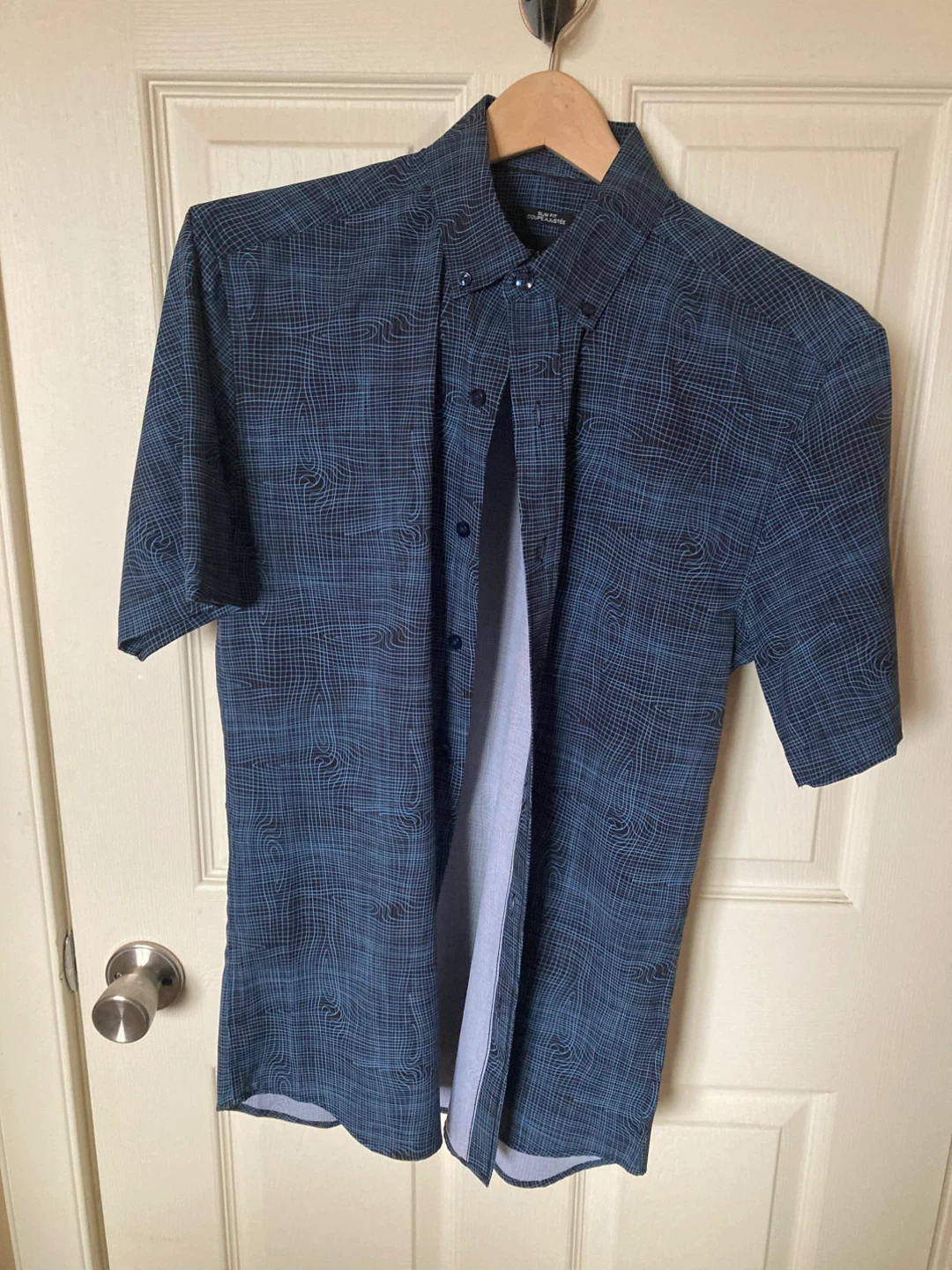 Blue & Black Dress Shirt (Small)