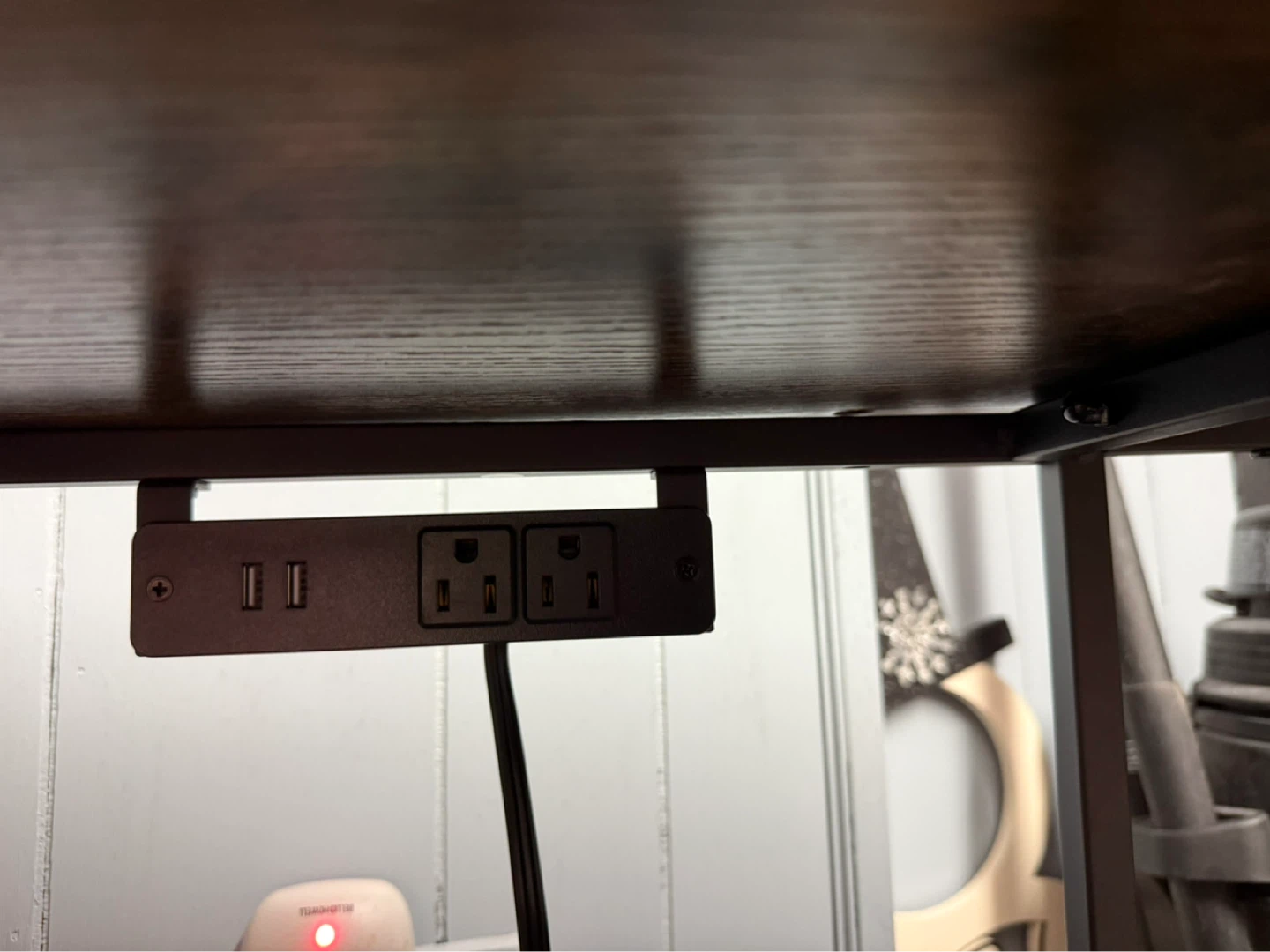 Industrial Style Console Table with Power Strip - photo 2