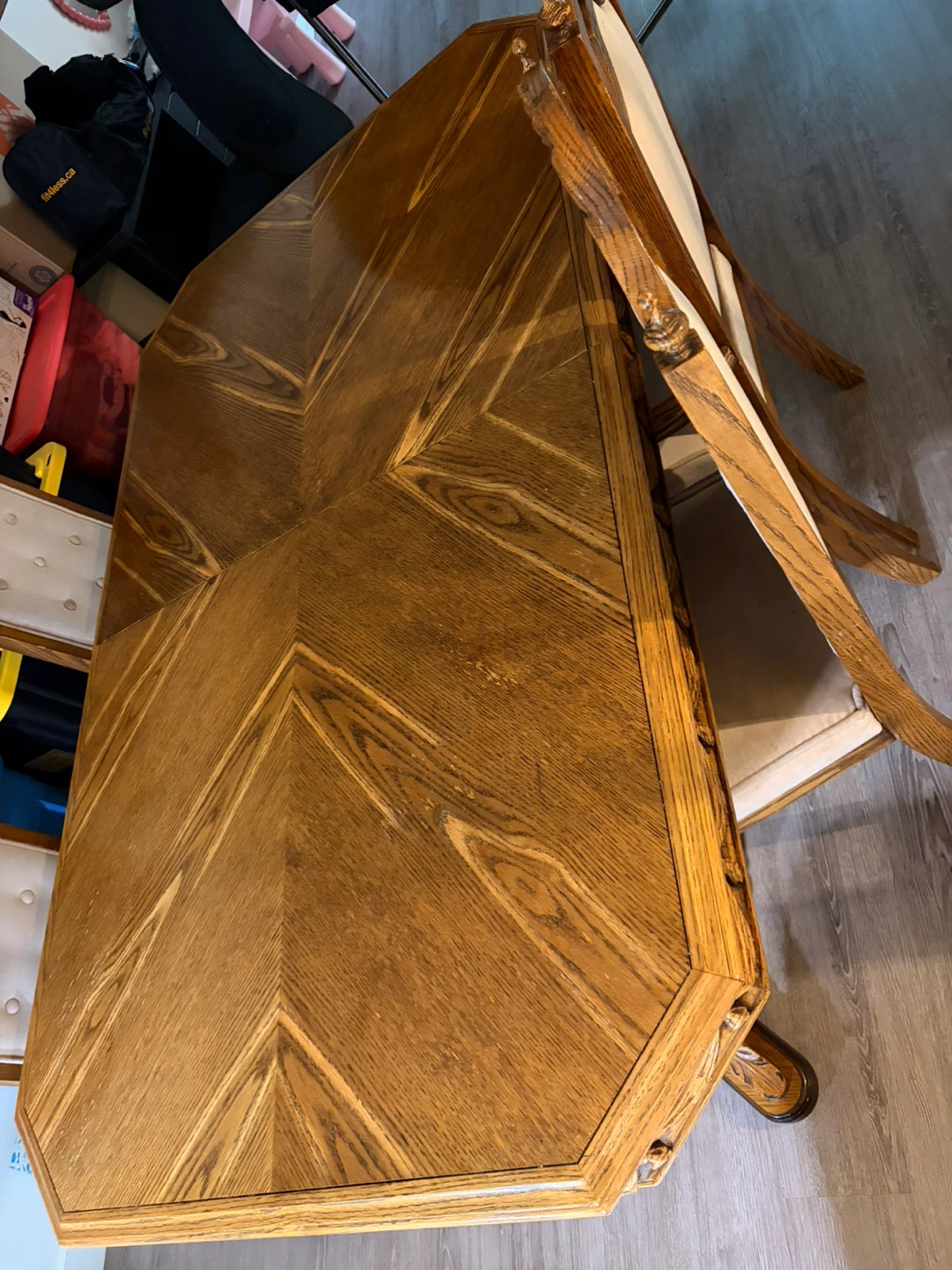 Solid Wood Dining Table with Chairs