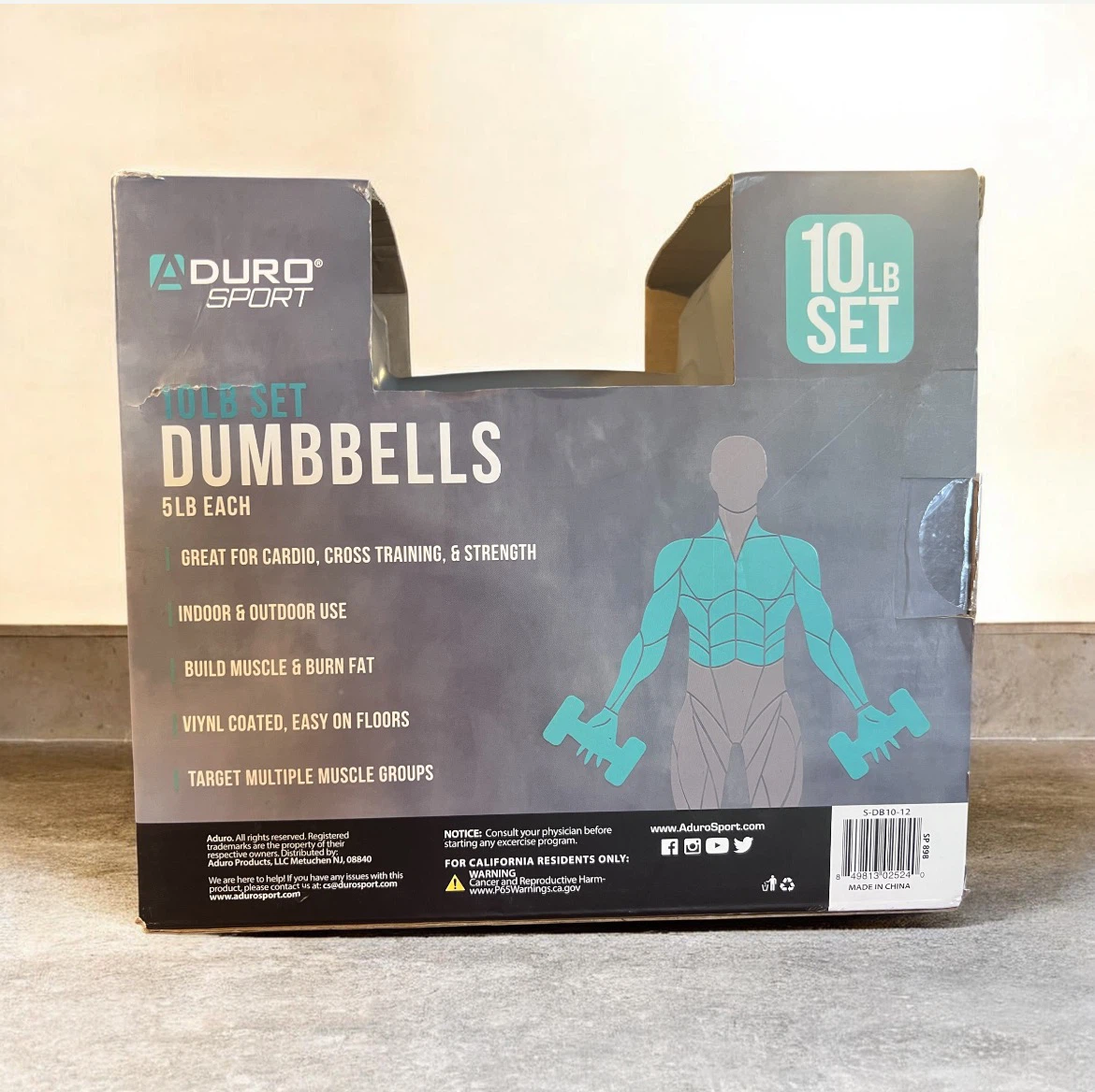 Brand New Aduro Sport 10 lb Dumbbell Set (2 x 5 lb) - photo 2
