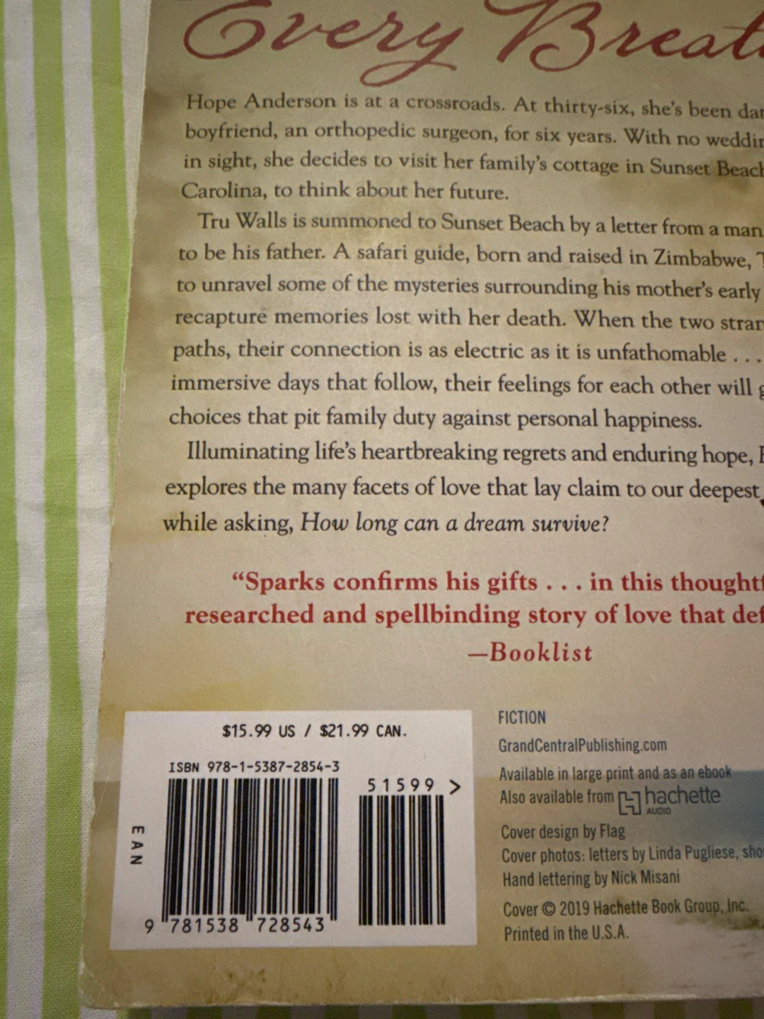 Every Breath by Nicholas Sparks Novel - photo 2