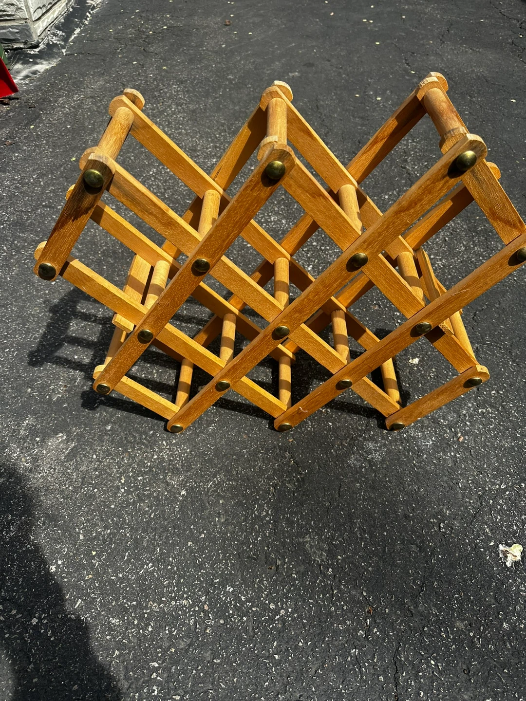 Wooden Accordion Wine Rack