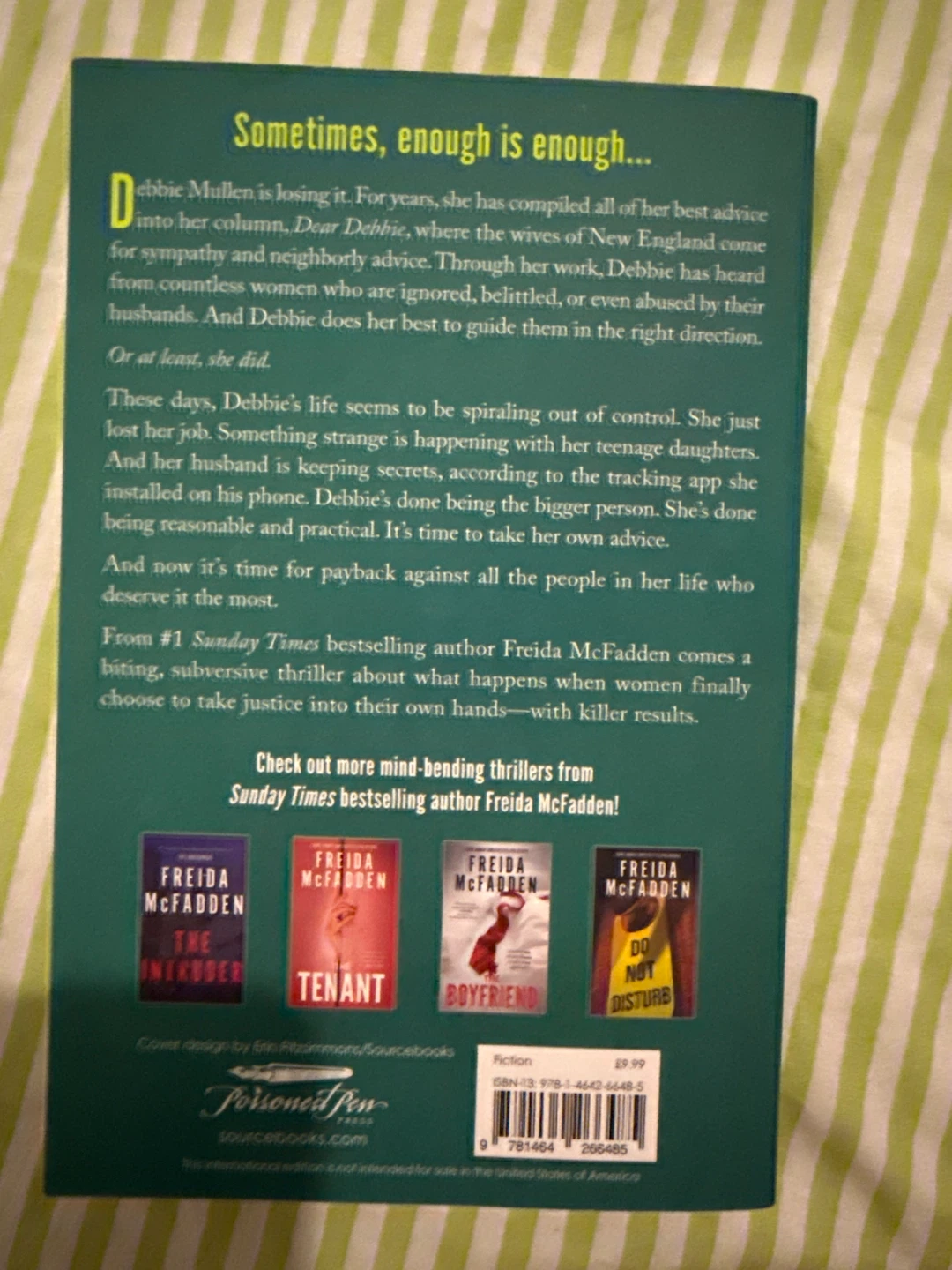 Dear Debbie by Freida McFadden - Paperback Thriller - photo 2