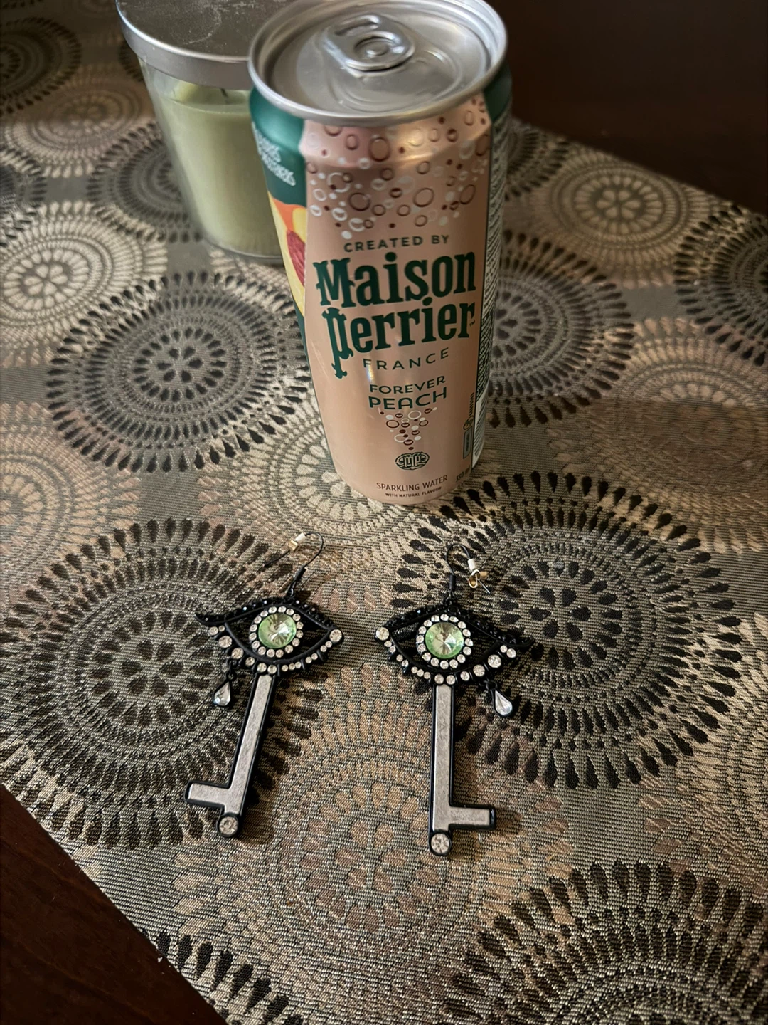 Unique Key and Eye Dangle Earrings - photo 4