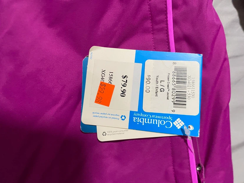 Columbia Frozen Creek Youth Jacket - L/G - Pink