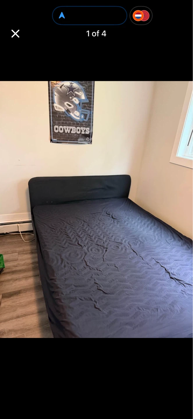 IKEA SLÄTTUM Upholstered Queen Bed Frame With Mattress - photo 2