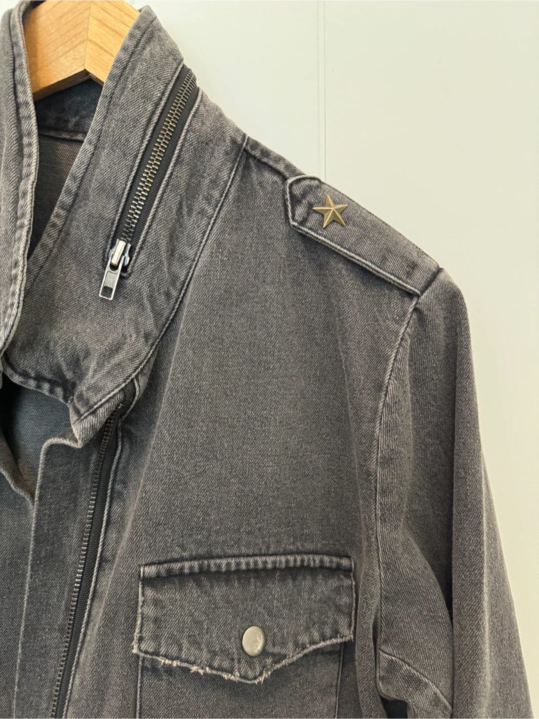 Grey Denim Utility Jacket - photo 3